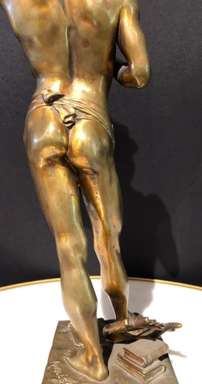 19th Century Antique Bronze by Joaquin Angles Listed Premier Triomphe 