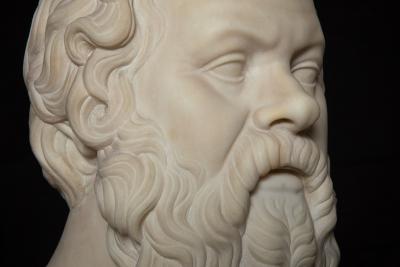 19th Century Antique Italian Grand Tour Marble Bust of Socrates ca 1860 80