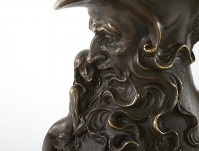 19th Century Art Nouveau Style Bronze Vase