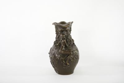19th Century Art Nouveau Style Bronze Vase