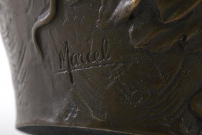 19th Century Art Nouveau Style Bronze Vase