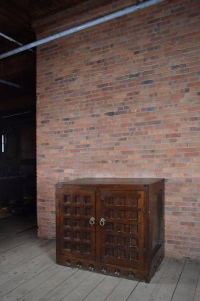 19th Century Arts Crafts Medieval Style Oak Cabinet