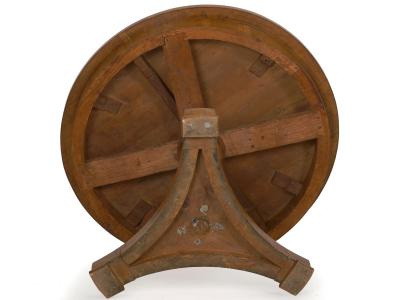 19th Century Austrian Biedermeier Walnut Antique Round Center Table