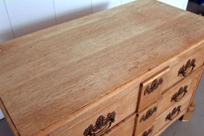 19th Century Belgian Hand Carved Oak Commode