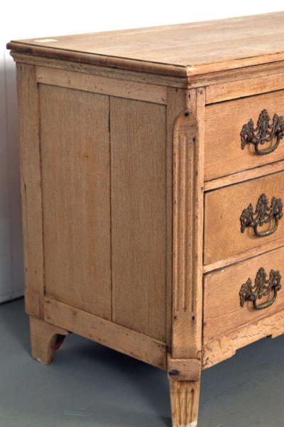 19th Century Belgian Hand Carved Oak Commode