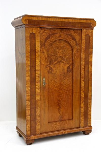 19th Century Biedemeier Cabinets Pair Ashwood with Inlay Works CZ ca 1860