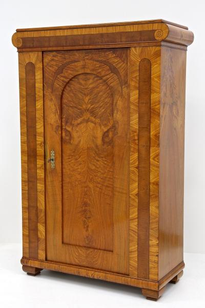 19th Century Biedemeier Cabinets Pair Ashwood with Inlay Works CZ ca 1860