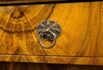 19th Century Biedemeier Nutwood Trumeau Commode Austria circa 1825