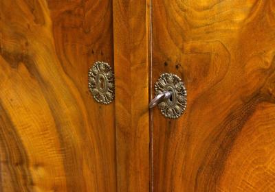 19th Century Biedemeier Nutwood Trumeau Commode Austria circa 1825