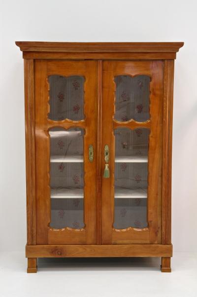 19th Century Biedermeier Cherrywood Vitrine Display Cabinet Austria ca 1840