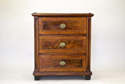 19th Century Biedermeier Chest Of Drawers With Micro Inlays Walnut AT ca 1850