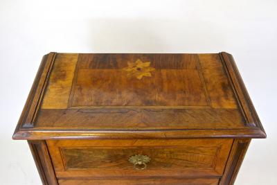 19th Century Biedermeier Chest Of Drawers With Micro Inlays Walnut AT ca 1850