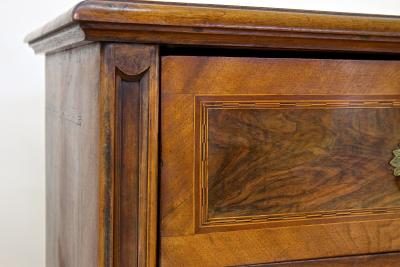 19th Century Biedermeier Chest Of Drawers With Micro Inlays Walnut AT ca 1850
