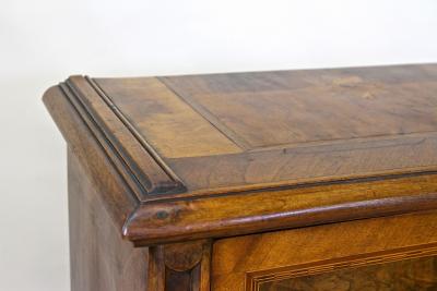 19th Century Biedermeier Chest Of Drawers With Micro Inlays Walnut AT ca 1850