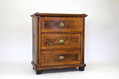 19th Century Biedermeier Chest Of Drawers With Micro Inlays Walnut AT ca 1850