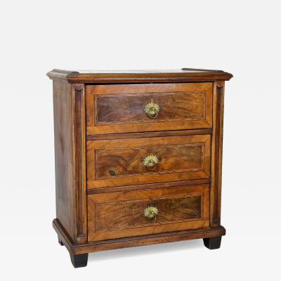 19th Century Biedermeier Chest Of Drawers With Micro Inlays Walnut AT ca 1850