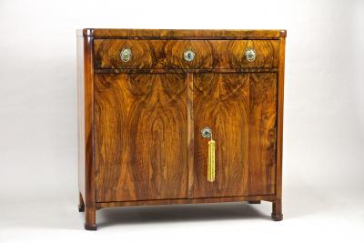 19th Century Biedermeier Commode Trumeau Nutwwood Austria circa 1830