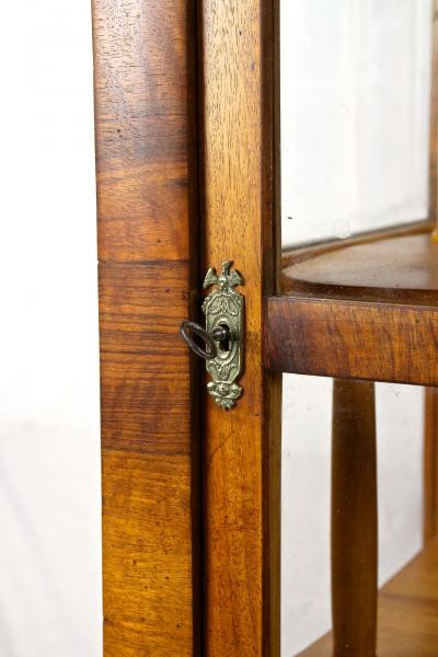 19th Century Biedermeier Display Cabinet Vitrine Nutwood Austria circa 1840
