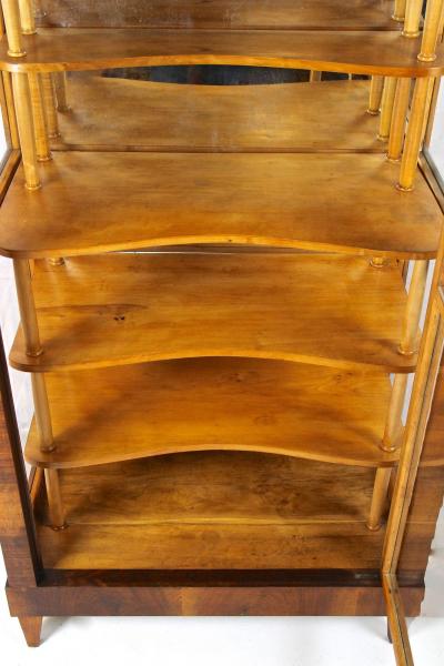 19th Century Biedermeier Display Cabinet Vitrine Nutwood Austria circa 1840