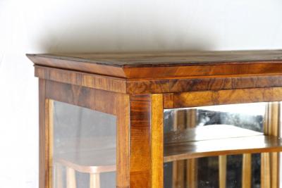 19th Century Biedermeier Display Cabinet Vitrine Nutwood Austria circa 1840