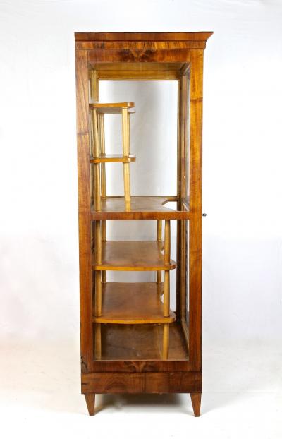 19th Century Biedermeier Display Cabinet Vitrine Nutwood Austria circa 1840