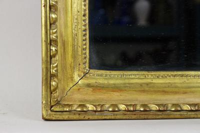 19th Century Biedermeier Gilt Wall Mirror Bulls Eye Bars Austria ca 1830
