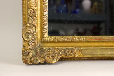 19th Century Biedermeier Gilt Wall Mirror handcarved Austria circa 1860