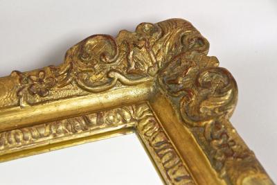 19th Century Biedermeier Gilt Wall Mirror handcarved Austria circa 1860
