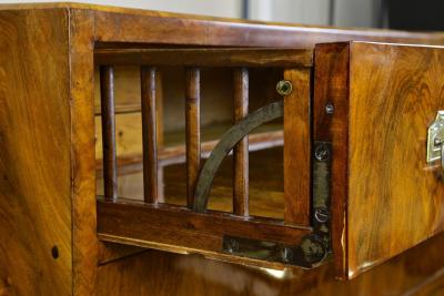 19th Century Biedermeier Nutwood Chest Of Drawers Secretaire Desk AT ca 1840