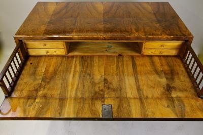 19th Century Biedermeier Nutwood Chest Of Drawers Secretaire Desk AT ca 1840