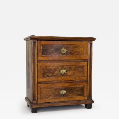 19th Century Biedermeier Nutwood Chest Of Drawers With Micro Inlays AT ca 1850