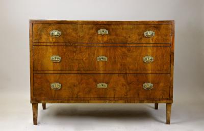 19th Century Biedermeier Nutwood Chest Of Drawers Writing Commode AT ca 1840