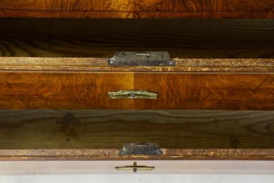 19th Century Biedermeier Nutwood Chest Of Drawers Writing Commode AT ca 1840