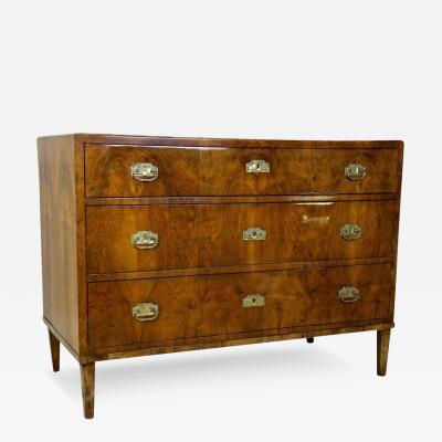 19th Century Biedermeier Nutwood Chest Of Drawers Writing Commode AT ca 1840
