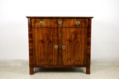 19th Century Biedermeier Nutwood Commode Trumeau Half Cabinet AT circa 1830