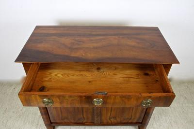 19th Century Biedermeier Nutwood Commode Trumeau Half Cabinet AT circa 1830