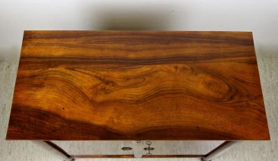 19th Century Biedermeier Nutwood Commode Trumeau Half Cabinet AT circa 1830