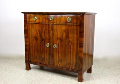 19th Century Biedermeier Nutwood Commode Trumeau Half Cabinet AT circa 1830