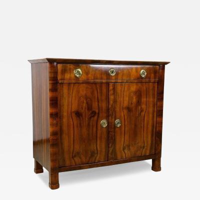 19th Century Biedermeier Nutwood Commode Trumeau Half Cabinet AT circa 1830
