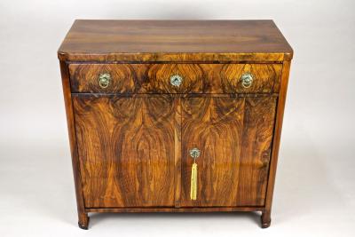 19th Century Biedermeier Nutwood Trumeau Commode Austria circa 1830