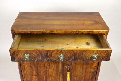 19th Century Biedermeier Nutwood Trumeau Commode Austria circa 1830