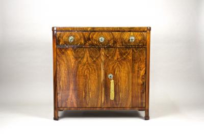 19th Century Biedermeier Nutwood Trumeau Commode Austria circa 1830