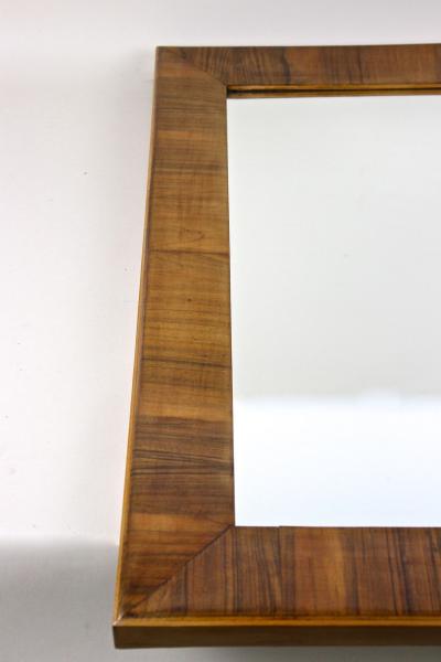 19th Century Biedermeier Nutwood Wall Mirror Austria ca 1840