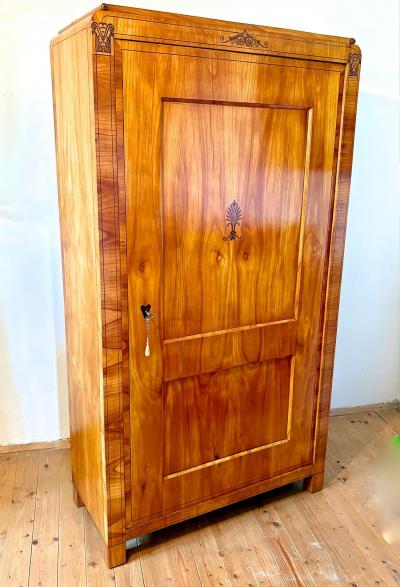19th Century Biedermeier Prague Cabinet Marquetry Works Cherry CZ ca 1825