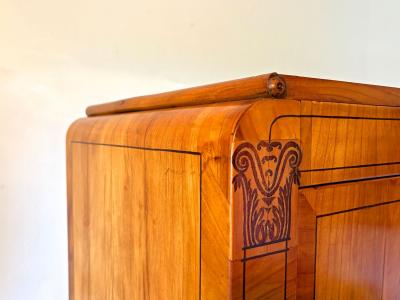 19th Century Biedermeier Prague Cabinet Marquetry Works Cherry CZ ca 1825