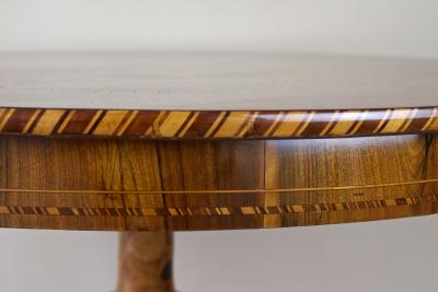 19th Century Biedermeier Round Coffee Table With Marquetry Works AT ca 1860