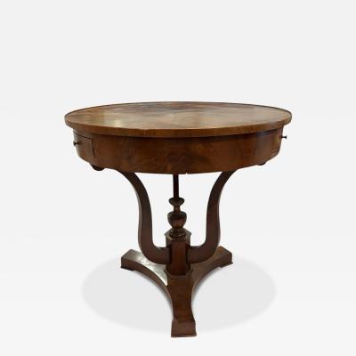19th Century Biedermeier Style Drum Table