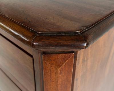 19th Century Biedermeier Style Mahogany Chest of Drawers Matched Flame Grain