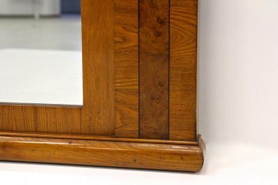 19th Century Biedermeier Wall Mirror Ash Burr Walnut Bohemia ca 1860