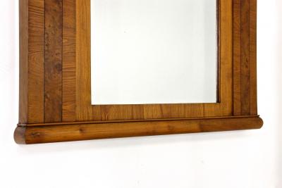 19th Century Biedermeier Wall Mirror Ash Burr Walnut Bohemia ca 1860